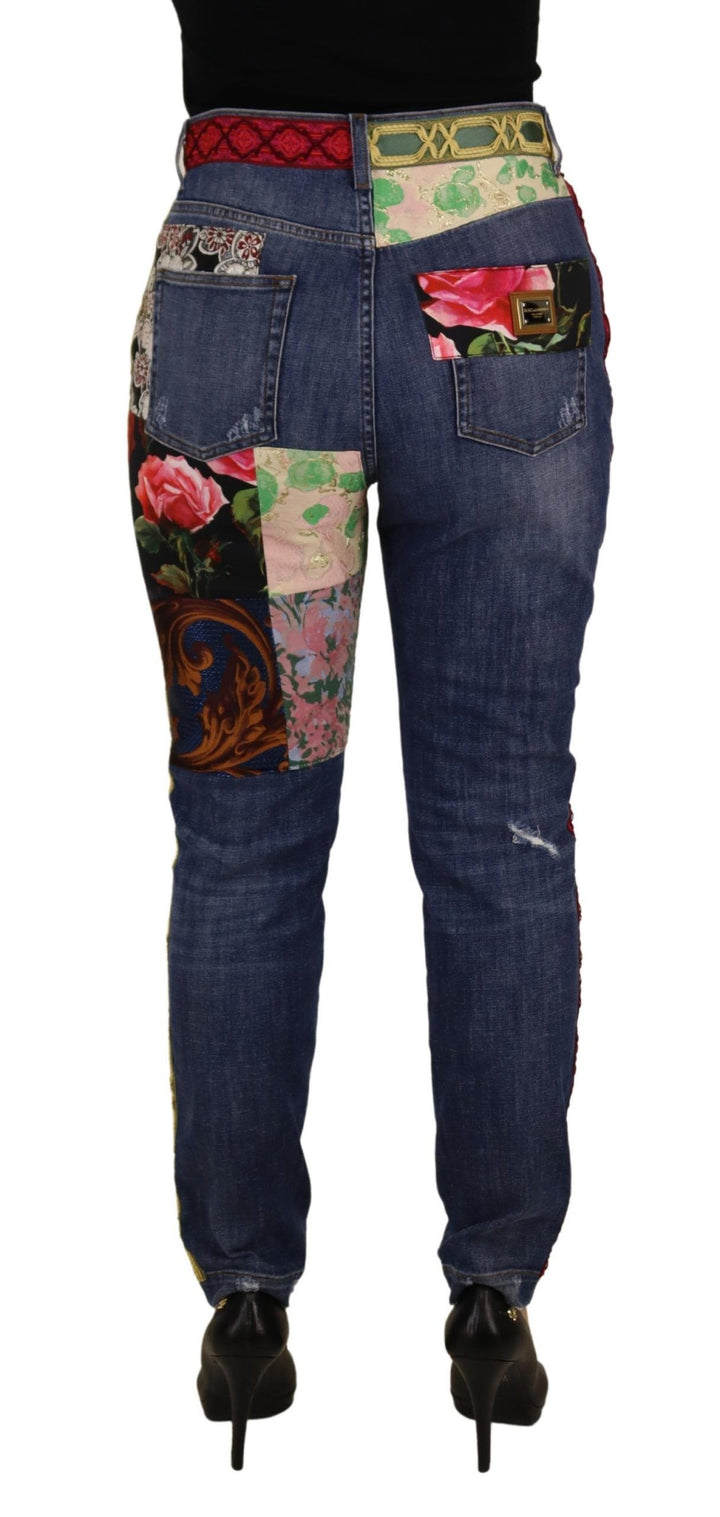 Jeans ajustados con patchwork de Dolce &amp;amp; Gabbana, sensación de cintura alta