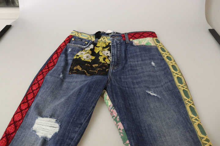 Jeans ajustados con patchwork de Dolce &amp;amp; Gabbana, sensación de cintura alta