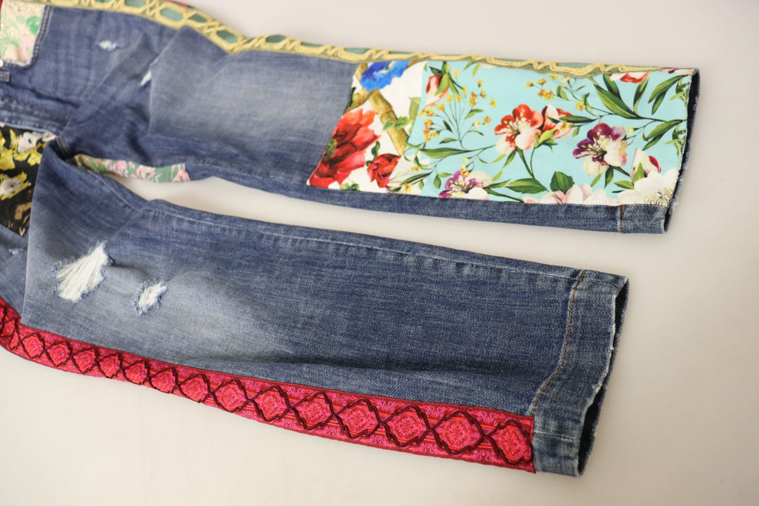 Jeans ajustados con patchwork de Dolce &amp;amp; Gabbana, sensación de cintura alta
