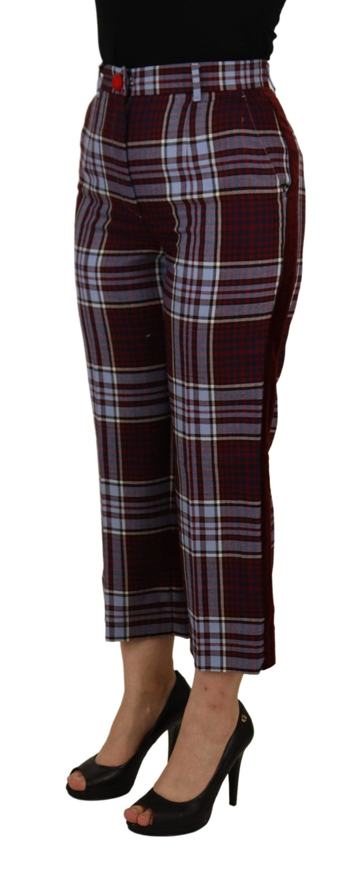 Pantalones de vestir de cintura alta Dolce Gabbana Fragancia de lujo