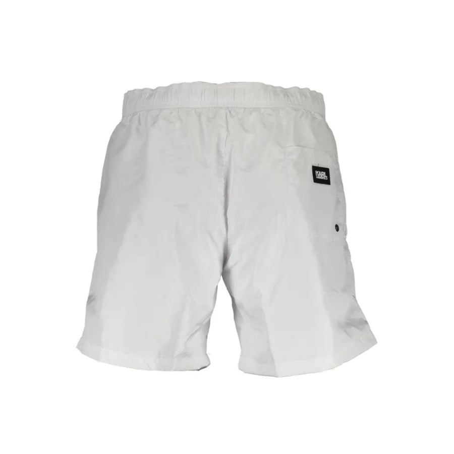 Karl Lagerfeld White Polyester Men’s Swim Boxer