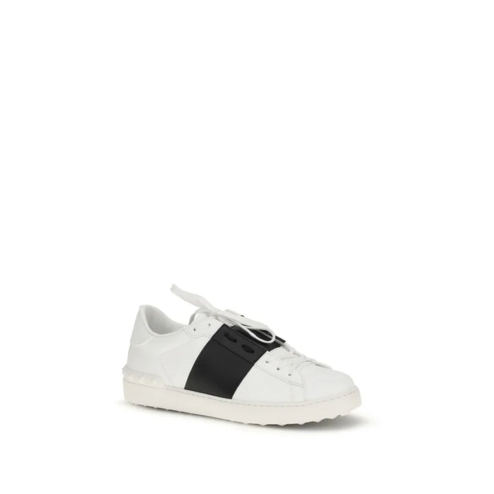 Valentino Garavani White Calf Leather Bos Taurus Low Top Sneakers