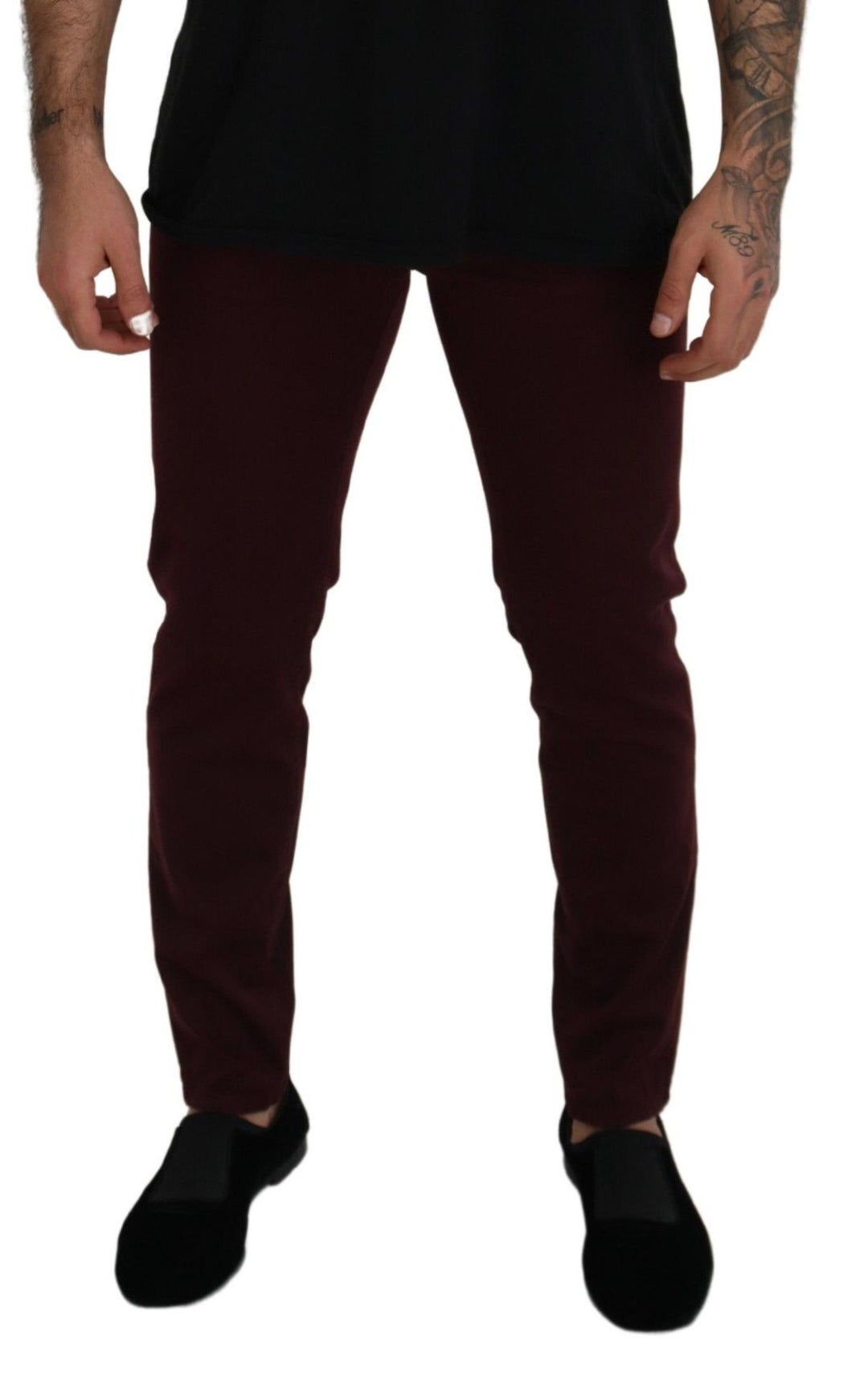 Jean slim bordeaux Dolce &amp; Gabbana - Luxe italien