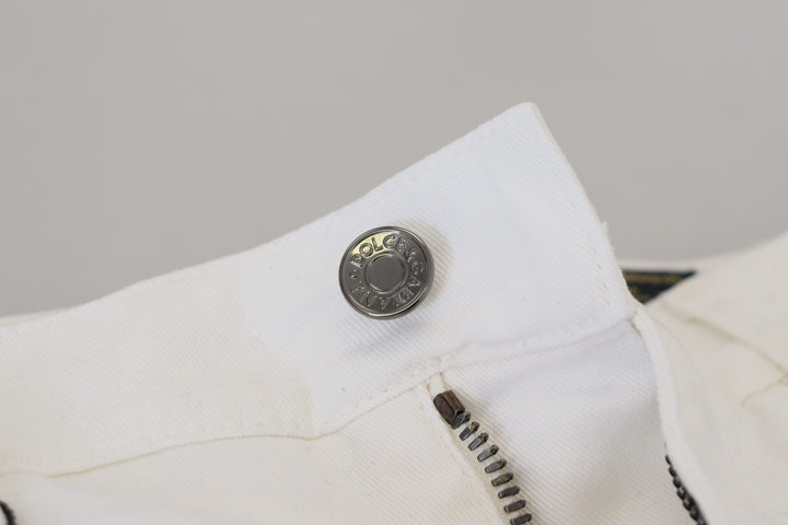 Jean skinny slim blanc élégant Dolce &amp; Gabbana