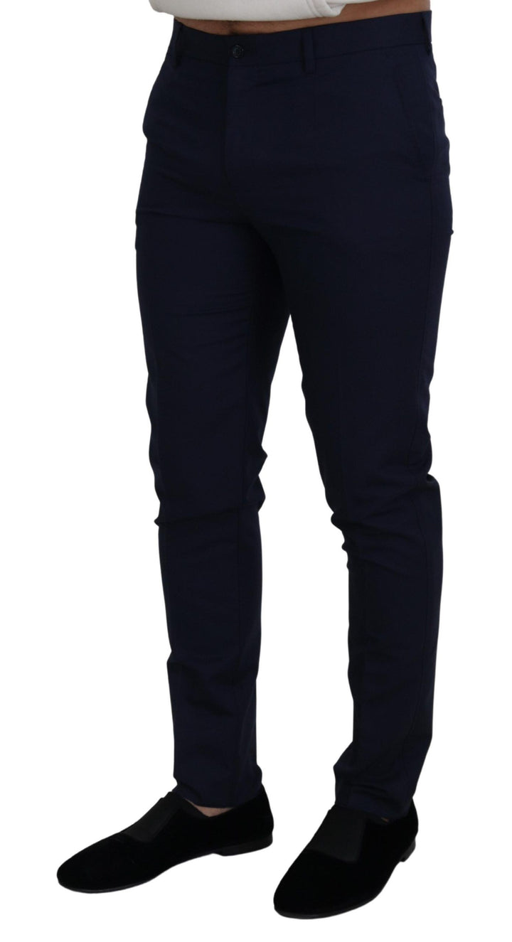 Pantalon de costume bleu élégant coupe slim Dolce &amp; Gabbana