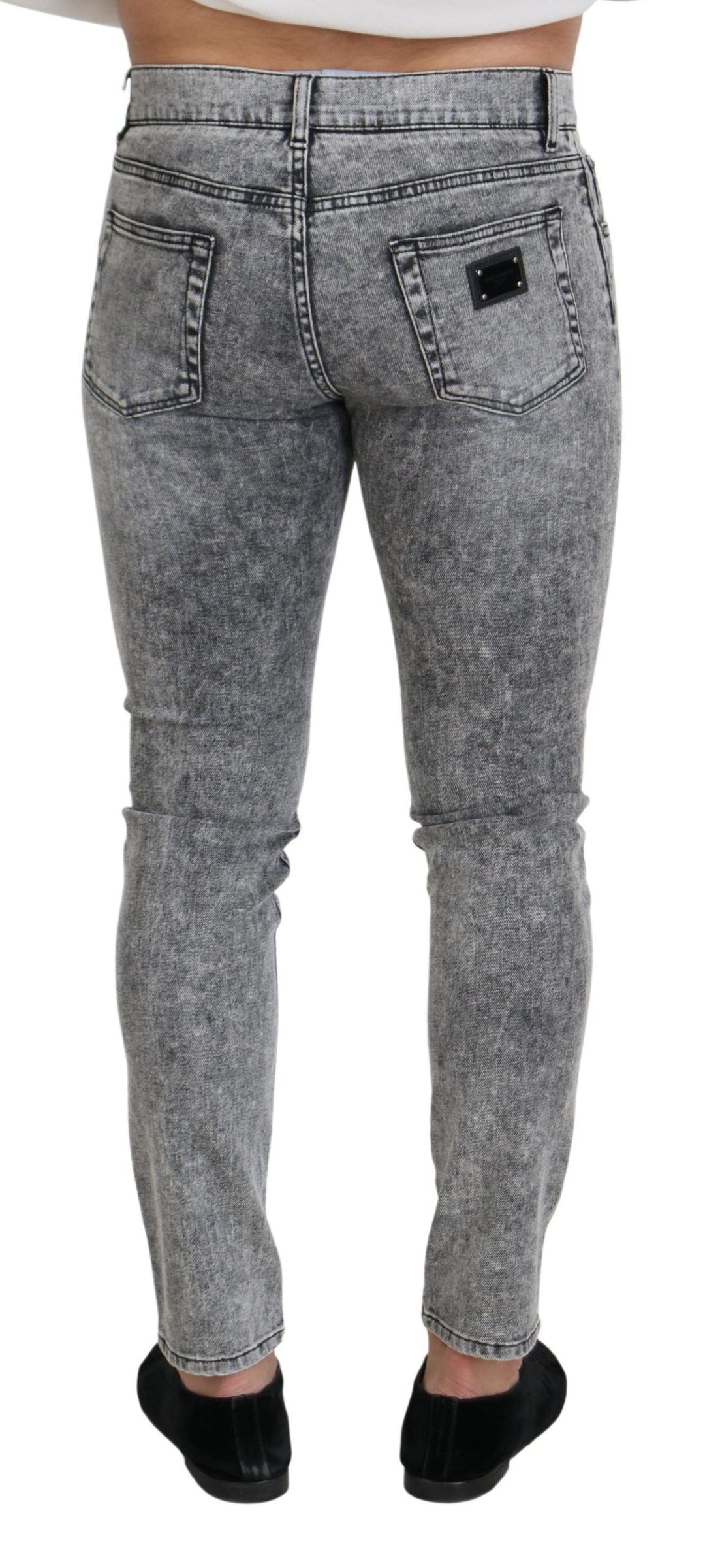 Dolce &amp; Gabbana Chic Slim Fit Denim Gris