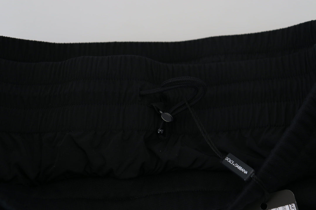 Dolce &amp; Gabbana Black Cotton Bermuda Cargo Shorts