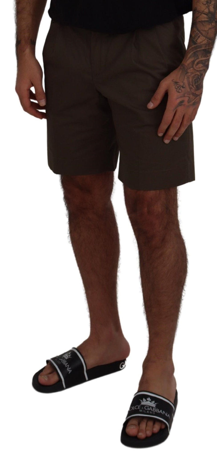 Dolce &amp; Gabbana Green Chinos Cotton Casual Shorts