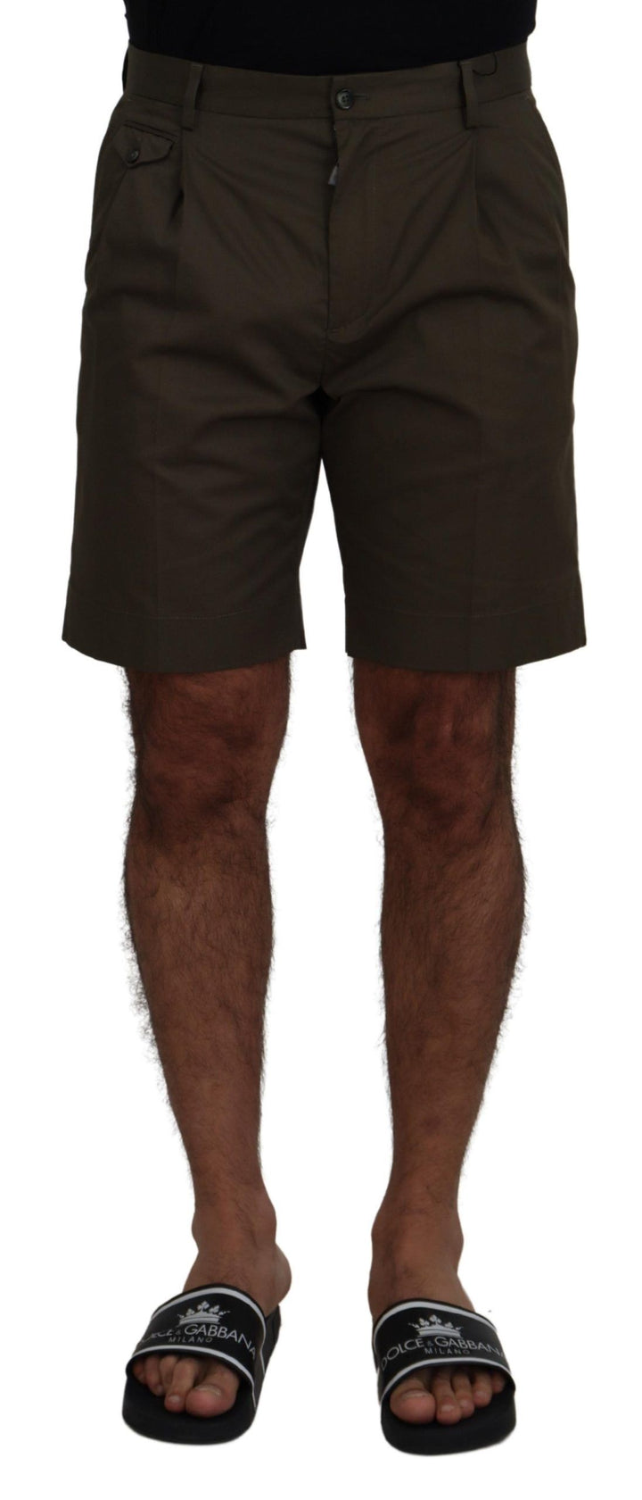 Dolce &amp; Gabbana Green Chinos Cotton Casual Shorts