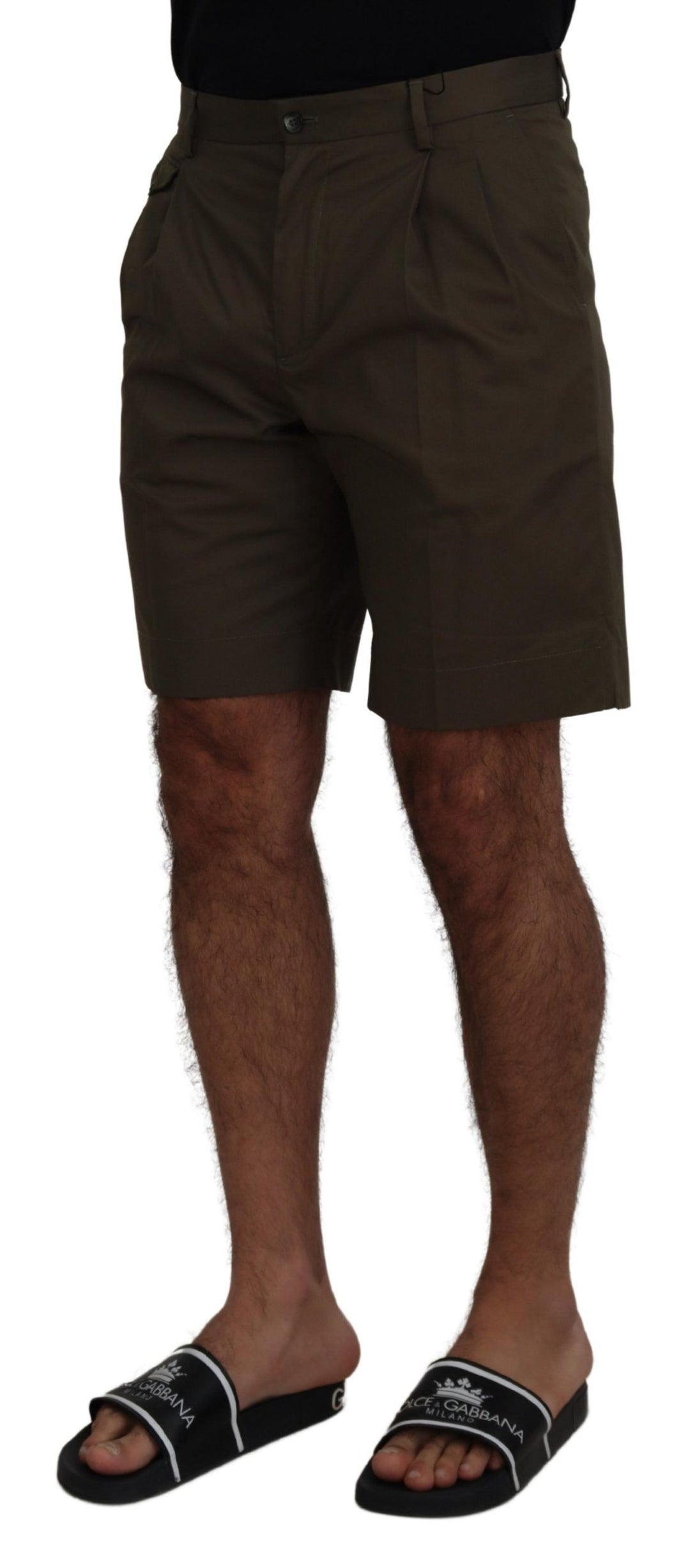 Dolce &amp; Gabbana Green Chinos Cotton Casual Shorts