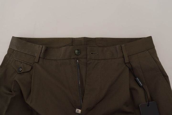 Dolce &amp; Gabbana Green Chinos Cotton Casual Shorts