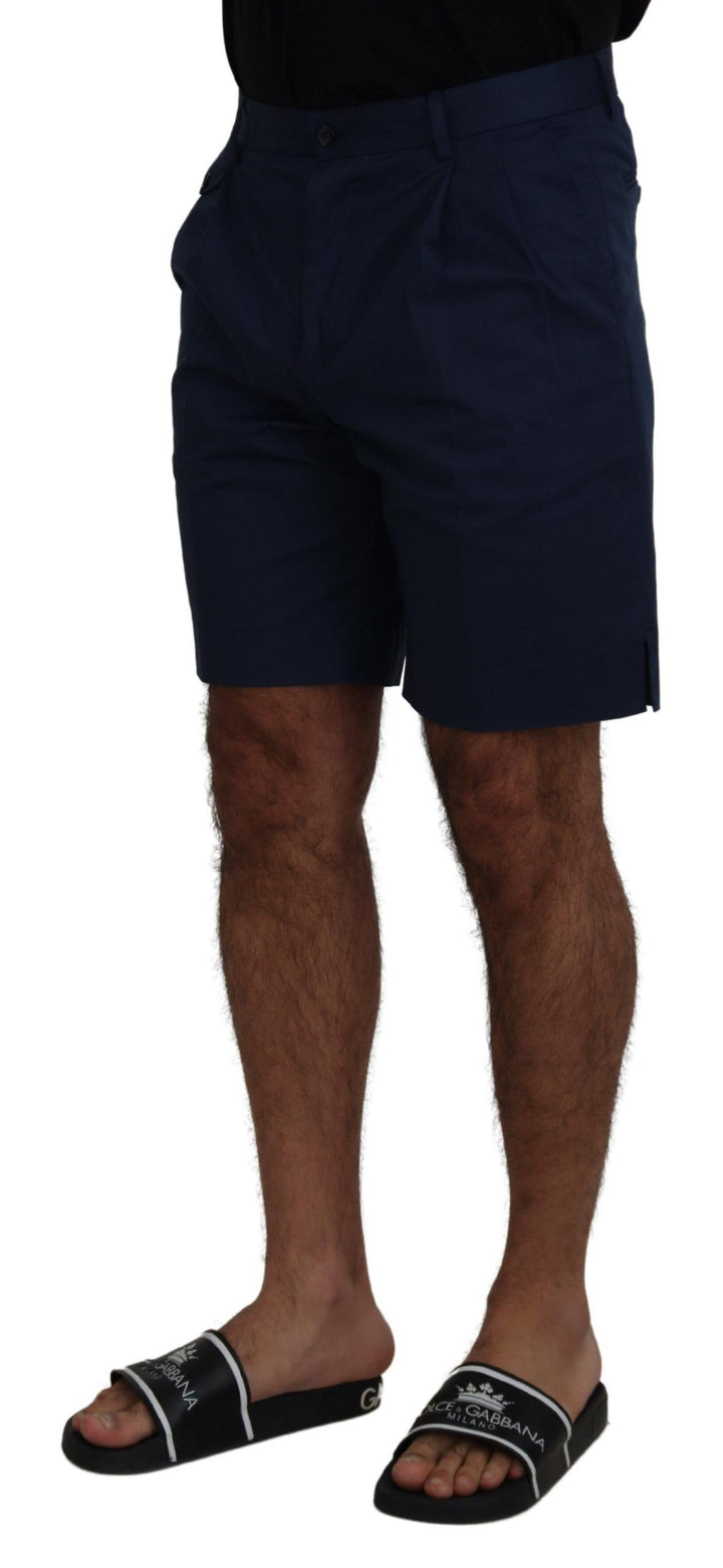 Pantalones cortos chinos azules de Dolce &amp;amp; Gabbana de corte regular de lujo