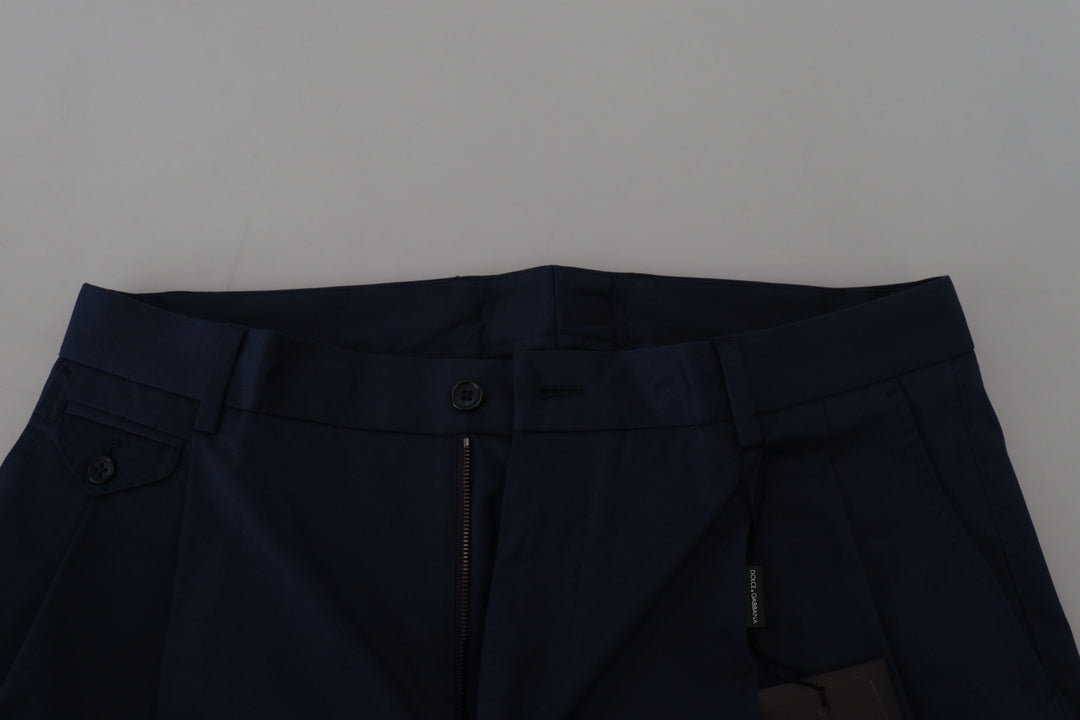 Pantalones cortos chinos azules de Dolce &amp;amp; Gabbana de corte regular de lujo