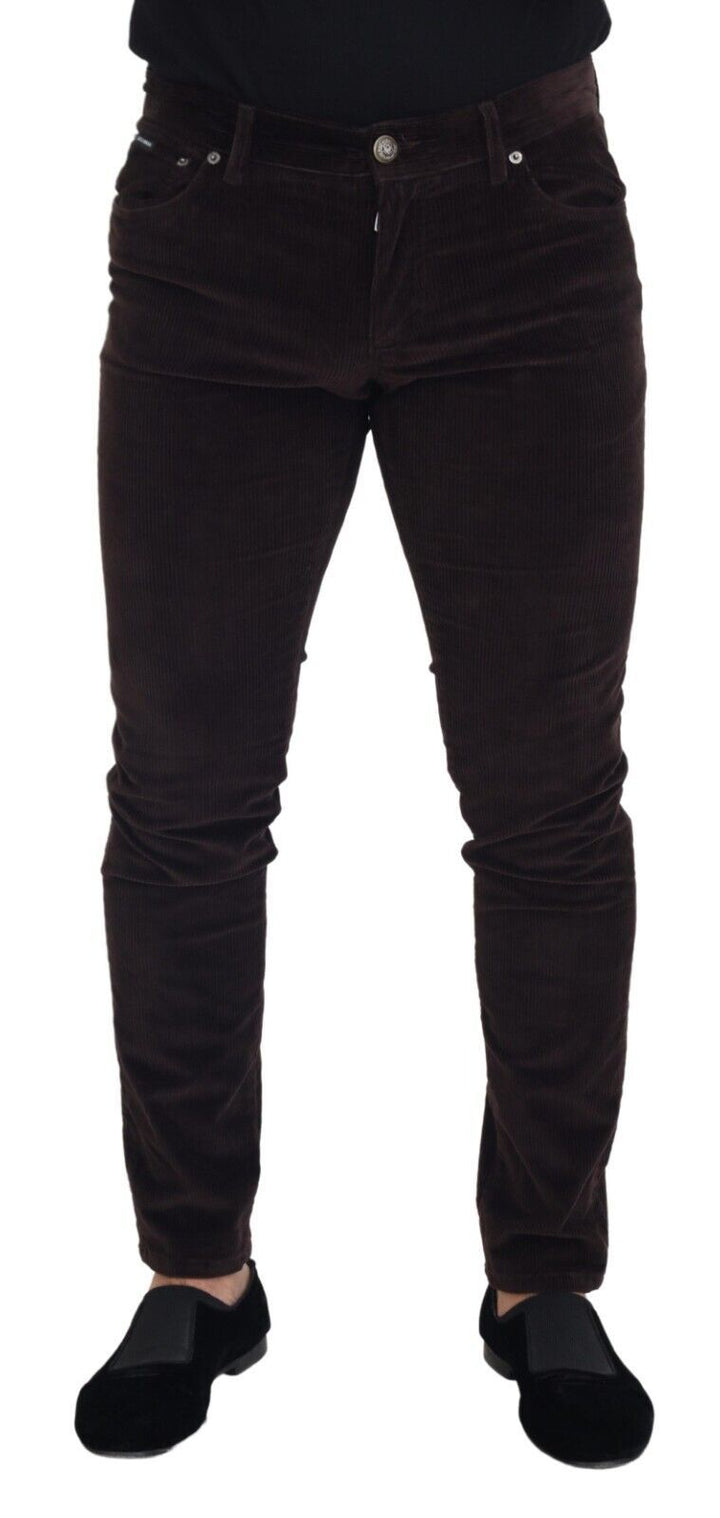Pantalones de vestir marrones elegantes de Dolce Gabbana
