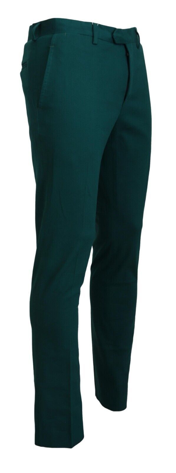 Pantalon en pur coton vert élégamment taillé BENCIVENGA