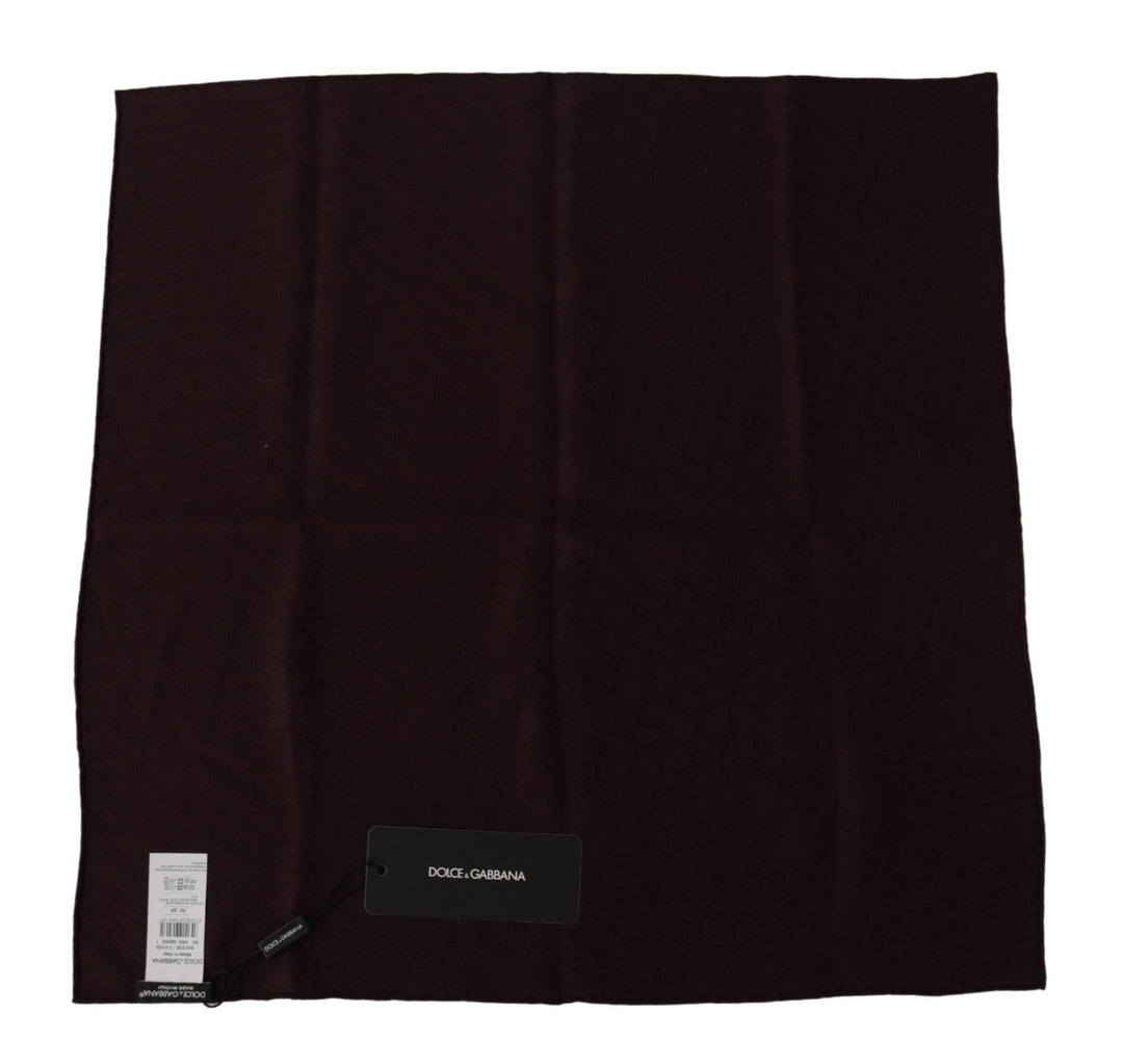 Dolce &amp; Gabbana Brown Silk Blend Square Wrap Handkerchief Scarf