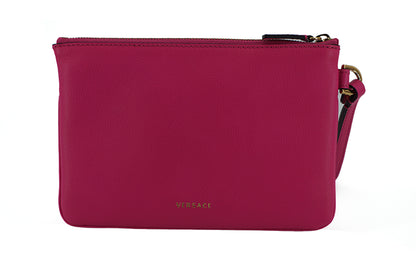 Bolso de mano Versace Sensation de piel de becerro rosa
