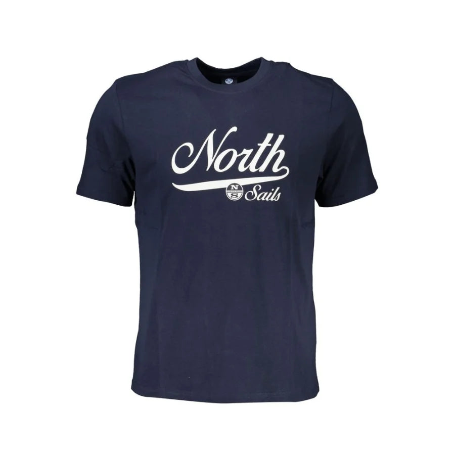 North Sails Blue Cotton Men T-Shirt