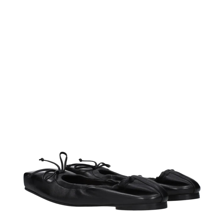 Jacquemus Black Leather Ballet Flats