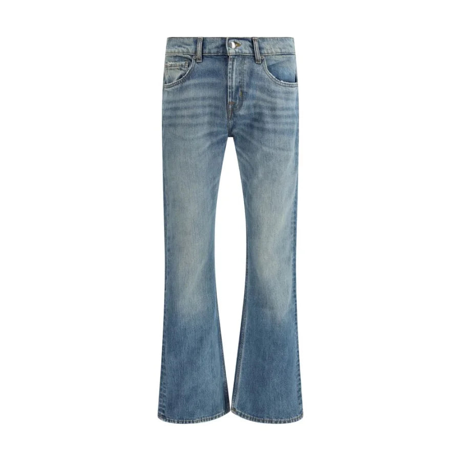 7FOR Blue Cotton Bootcut Jeans