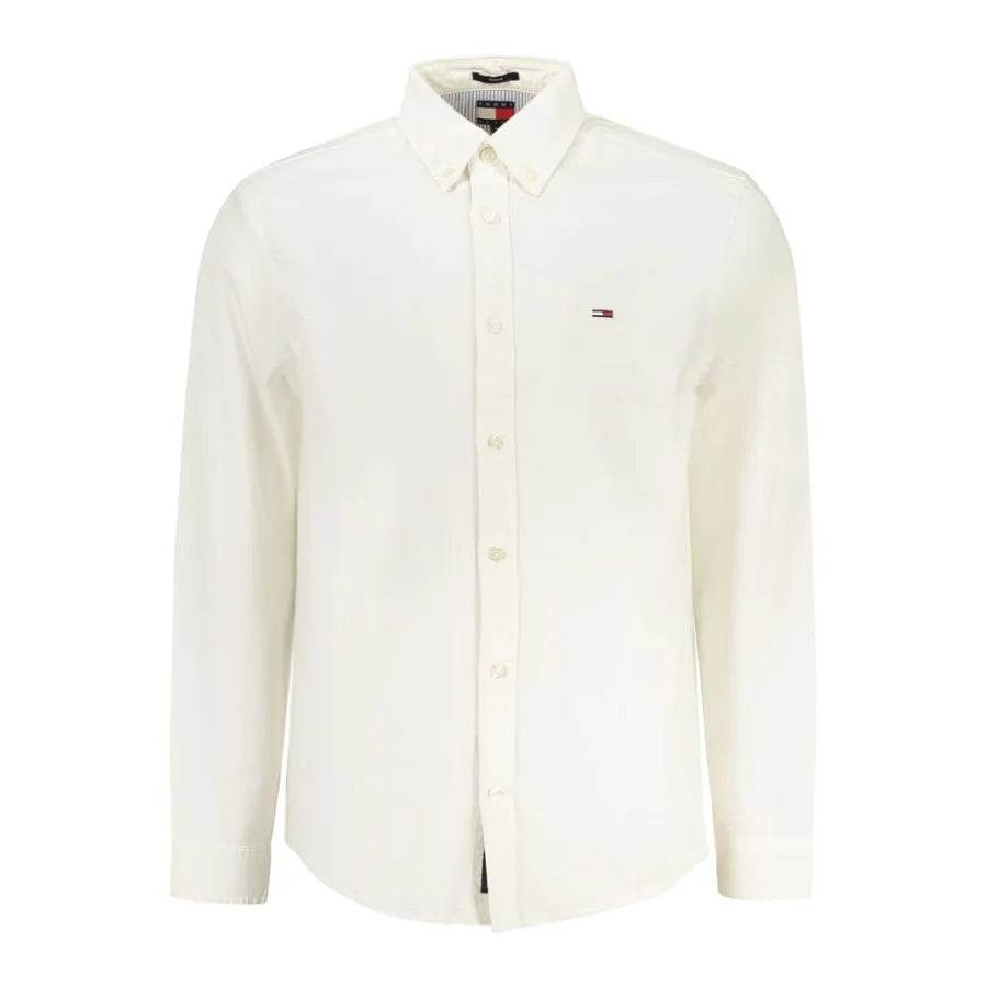 Tommy Hilfiger White Cotton Men Shirt