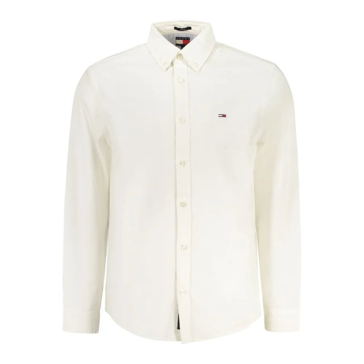 Tommy Hilfiger White Cotton Men Shirt