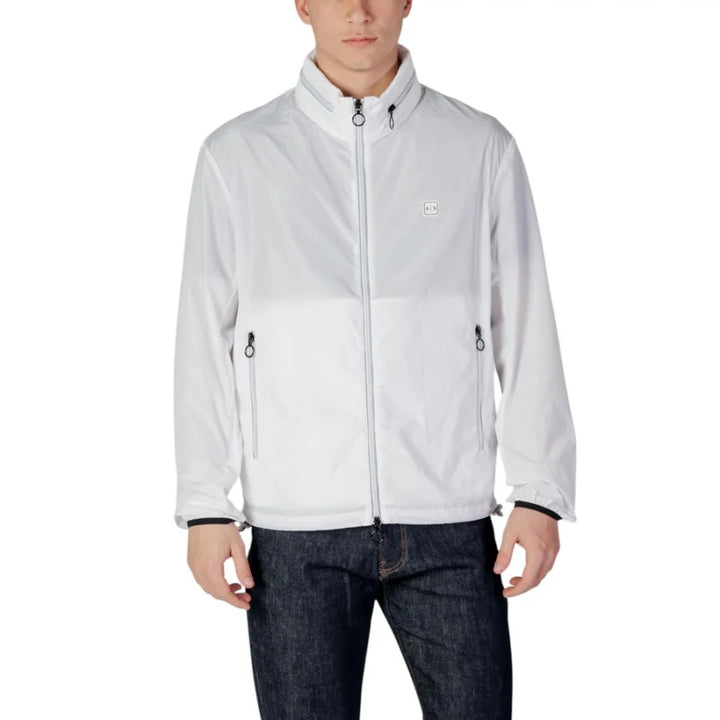 Armani Exchange White Polyester Shell Jacket