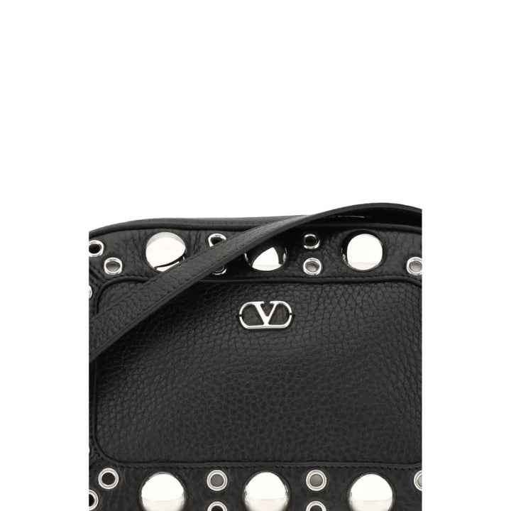 Valentino Garavani Black Leather Shoulder Bag