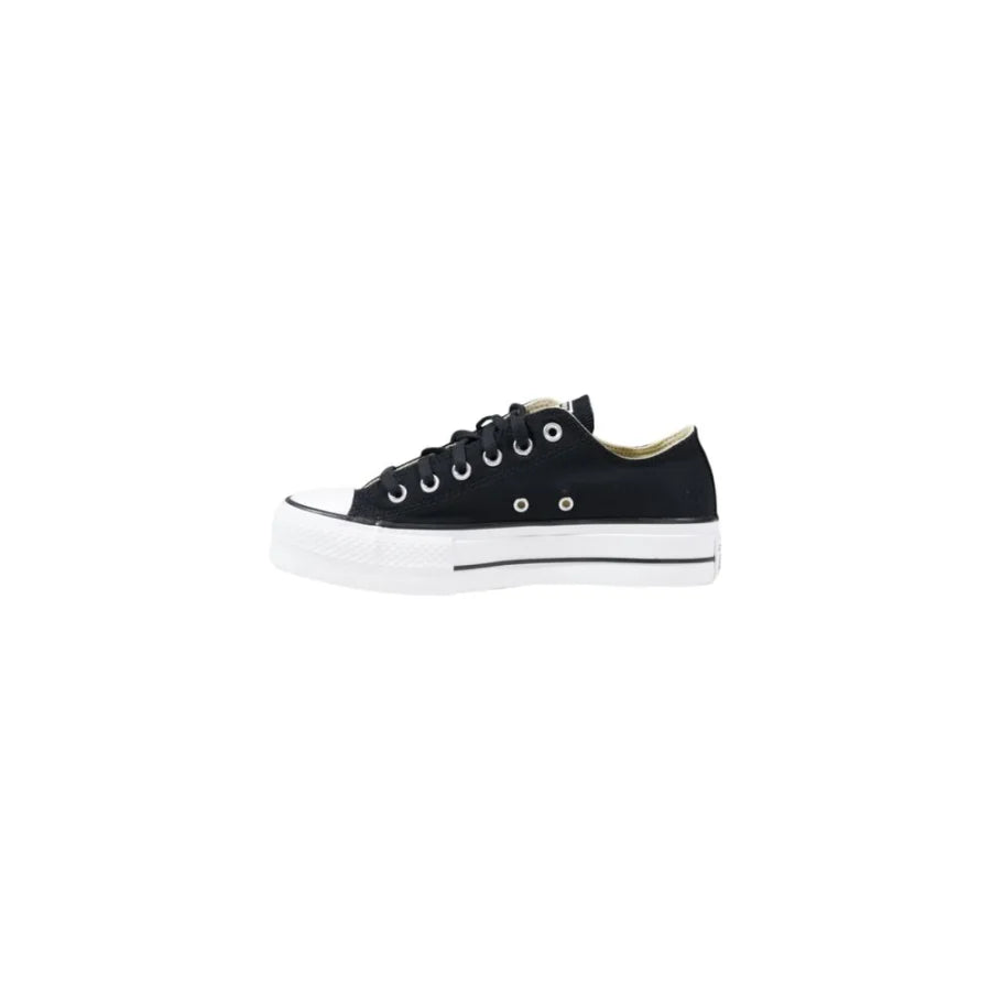 Converse Black Fabric Platform Sneakers