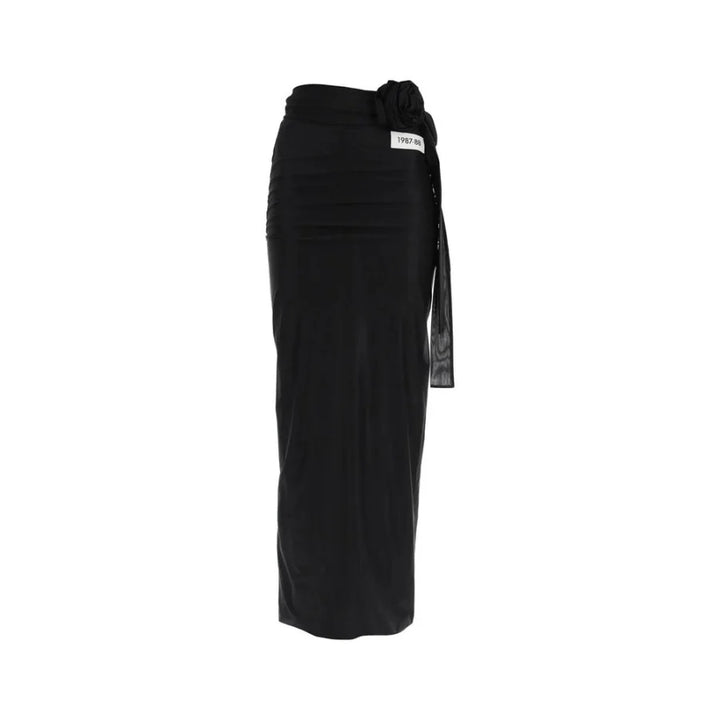 Dolce &amp; Gabbana Black Elastane Long Skirt