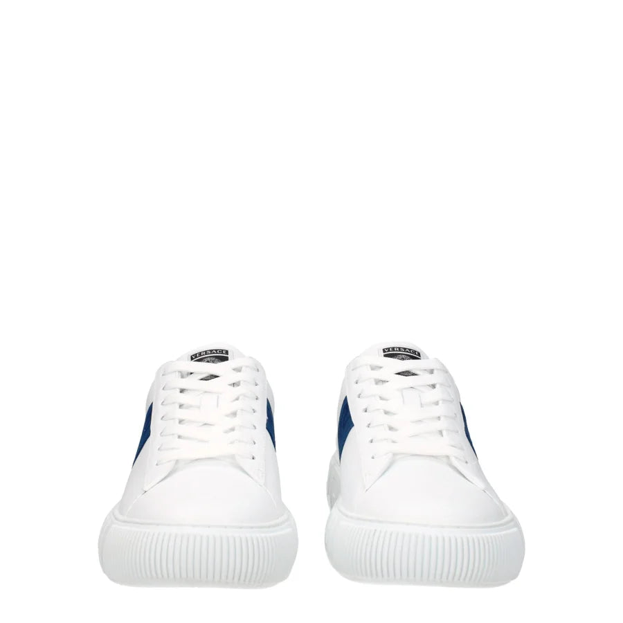 Versace White Leather Low Top Sneakers