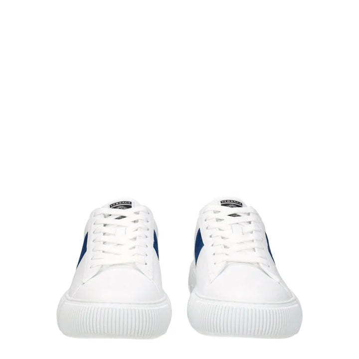Versace White Leather Low Top Sneakers