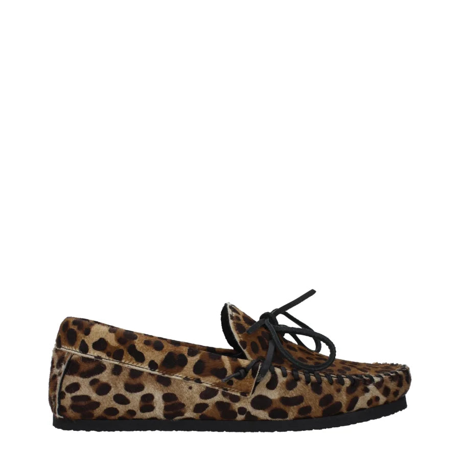 Isabel Marant Brown Horsehair Slip-On Loafers