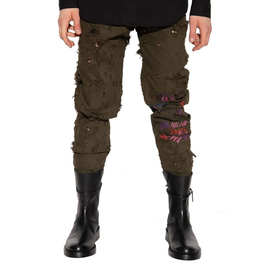 Dsquared² Bicolor Cotton Casual Pants