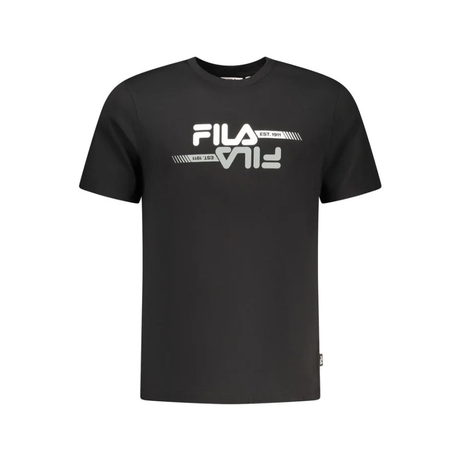 Fila Black Cotton Men T-Shirt