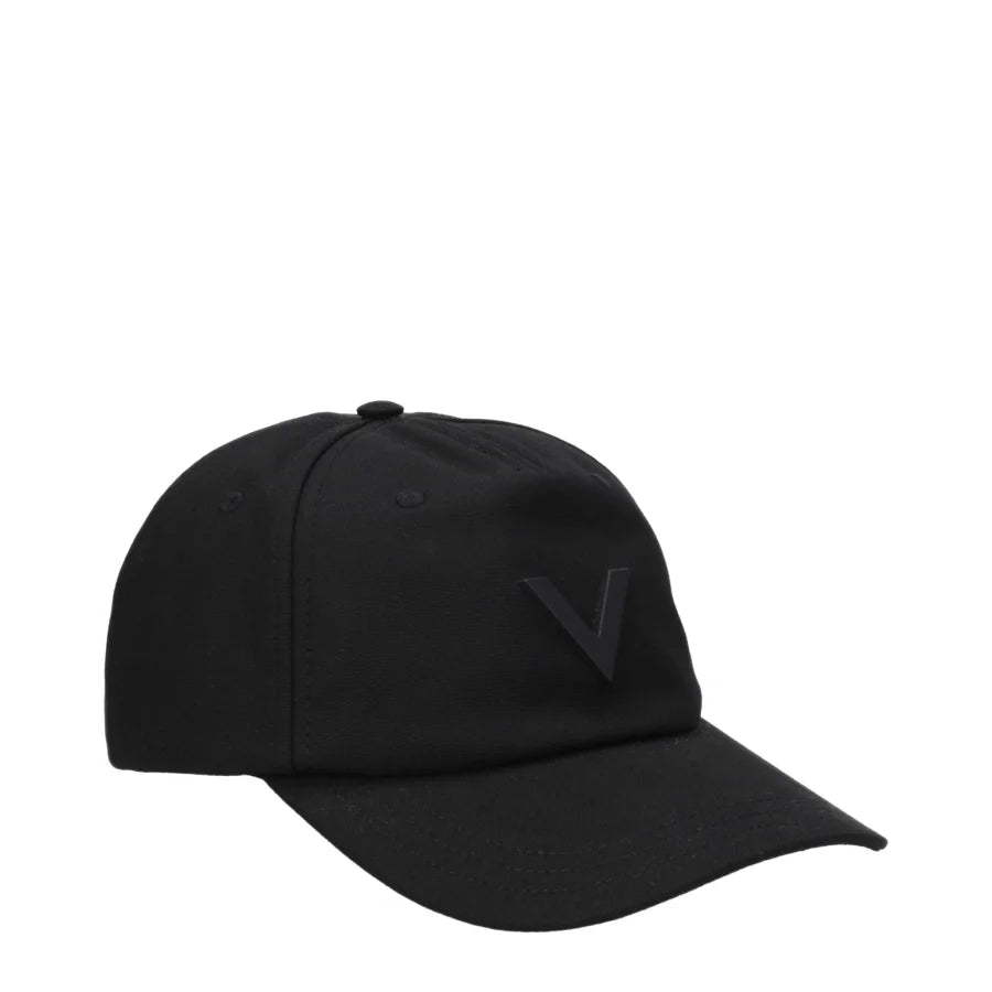 Valentino Garavani Black Cotton Cap (Baseball Hat)