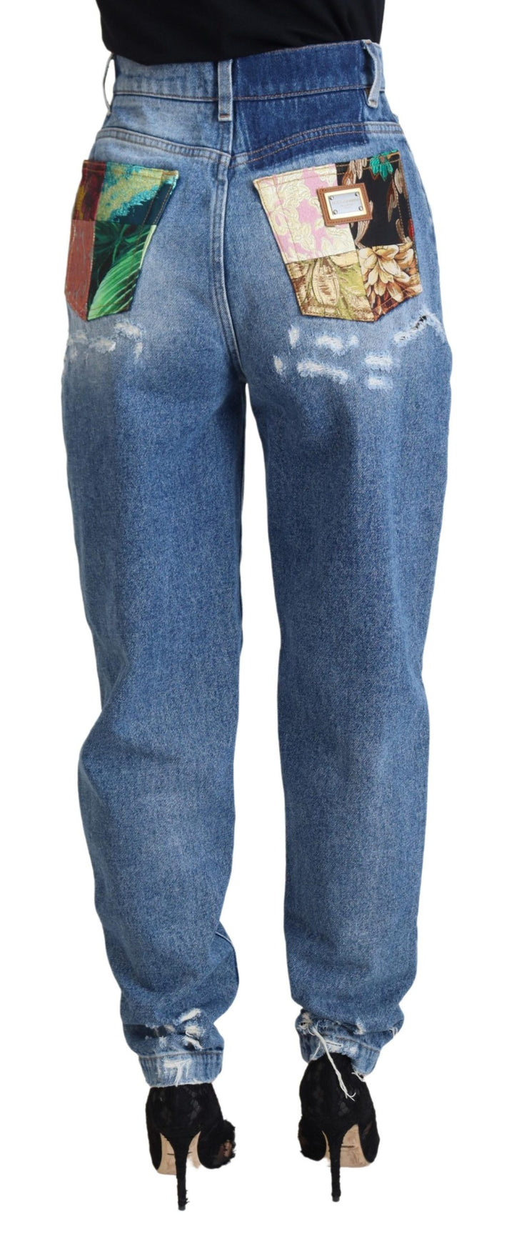 Pantalon en denim déchiré chic Dolce &amp;amp; Gabbana - Indigo Essence