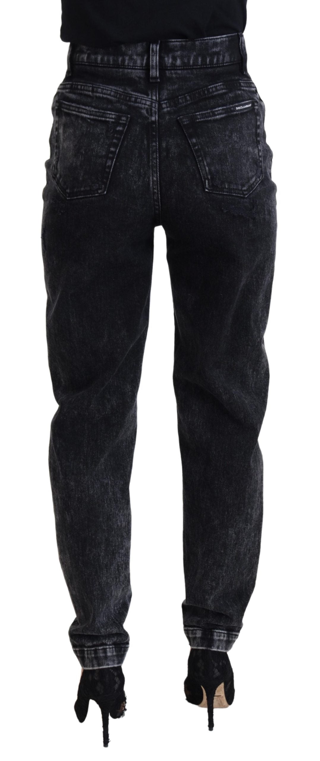 Pantalon en denim noir élégant Dolce &amp;amp; Gabbana