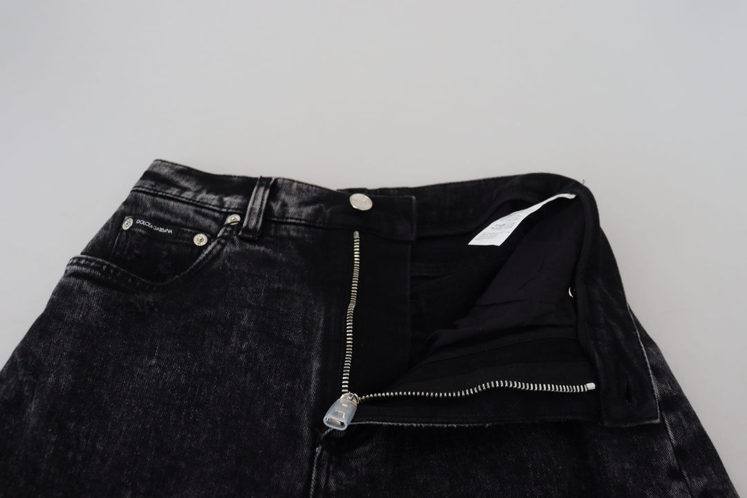 Pantalon en denim noir élégant Dolce &amp;amp; Gabbana