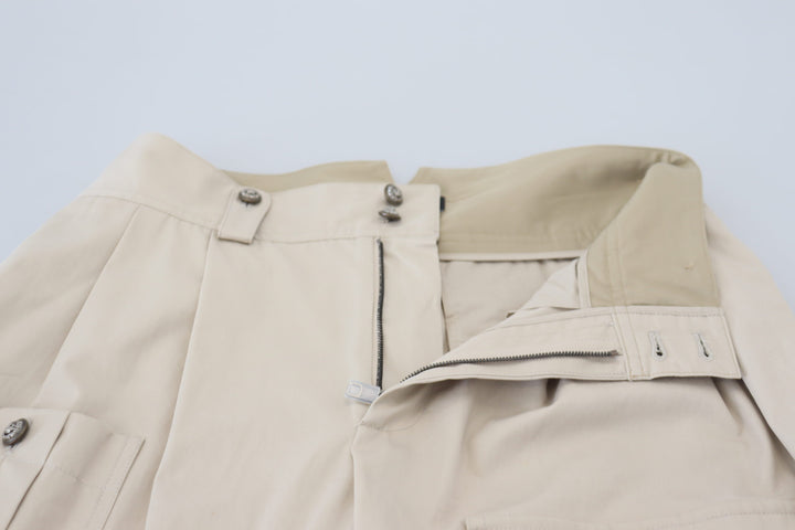Pantalon élégant en coton beige Dolce &amp;amp; Gabbana