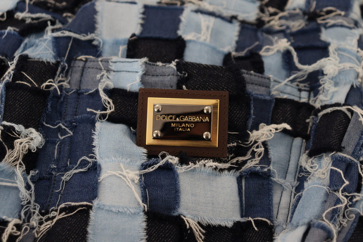 Jean skinny taille haute patchwork multicolore Dolce &amp;amp; Gabbana