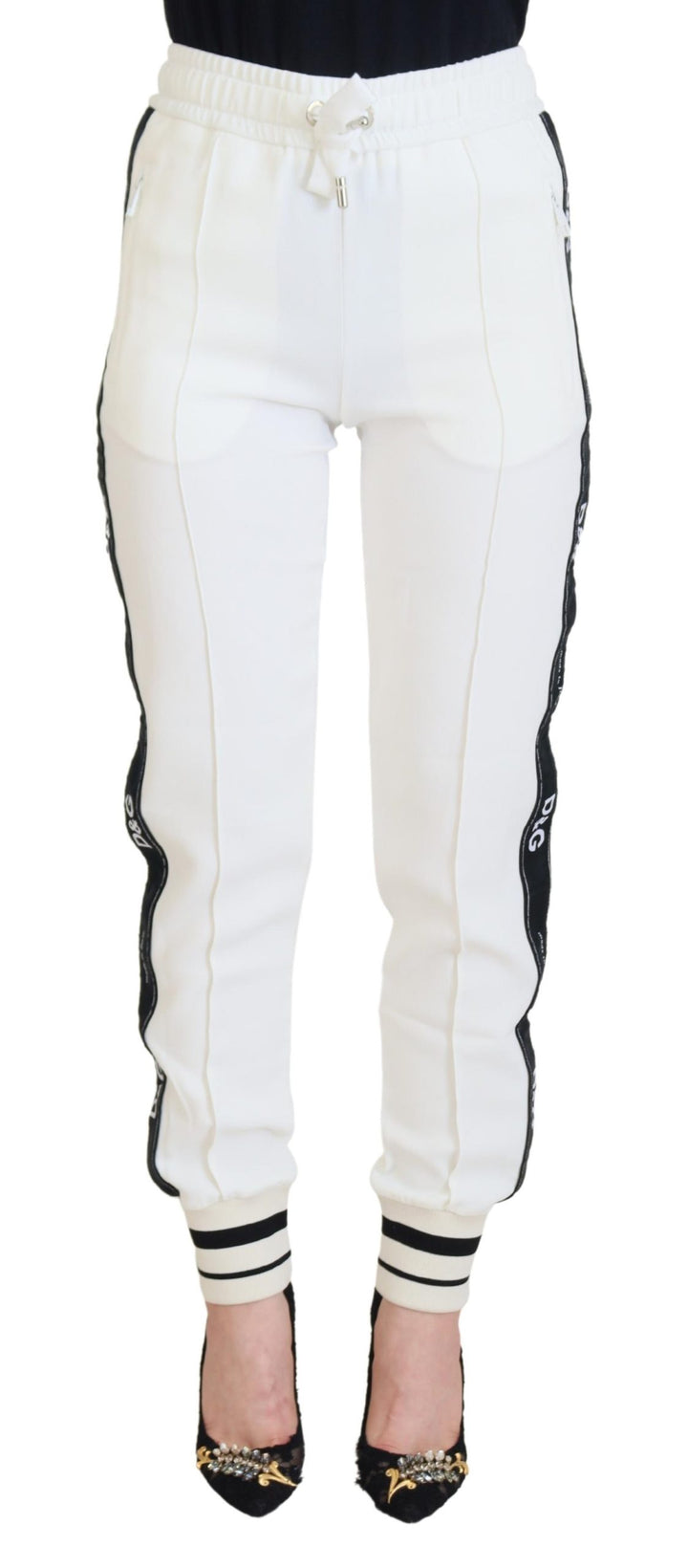 Pantalon de jogging blanc chic Dolce &amp;amp; Gabbana pour un confort accru
