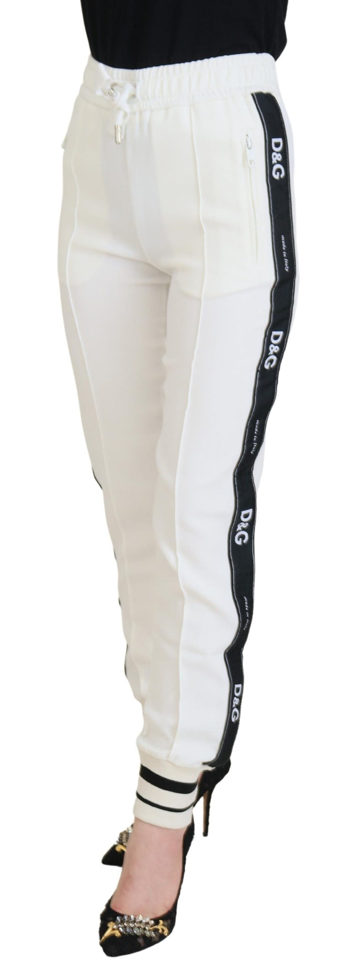 Pantalon de jogging blanc chic Dolce &amp;amp; Gabbana pour un confort accru