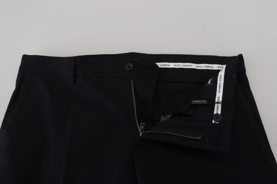 Dolce &amp; Gabbana Black Chino Formal Cotton Pants