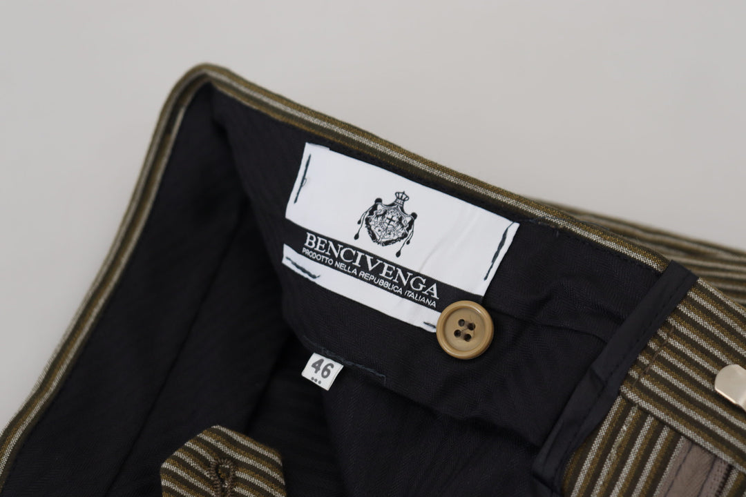 Pantalon élégant en pur coton multicolore BENCIVENGA