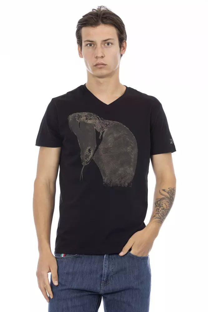 Trussardi Action Black Cotton Men&
