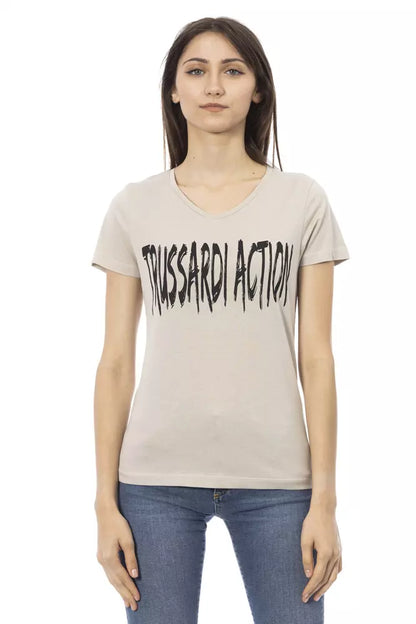 Camiseta Trussardi Action Beige: ¡Desata el estilo italiano!