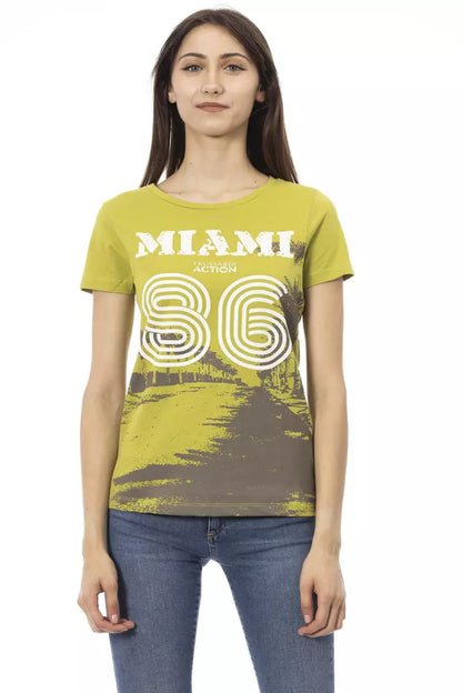 T-shirt Trussardi Action en coton vert pour femme