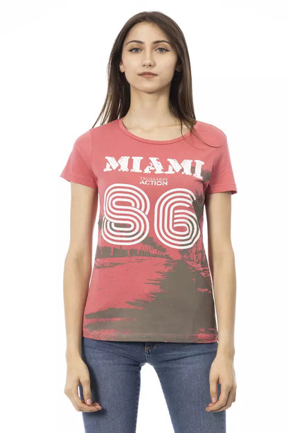 T-shirt femme Trussardi Action en coton multicolore