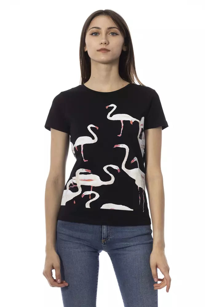 Trussardi Action Black Cotton Tops &amp; T-Shirt
